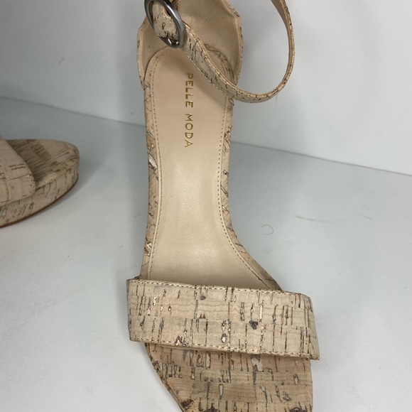 Pelle Moda Platform Amari Cork 4" Heels Size 8M - Picture 8 of 13